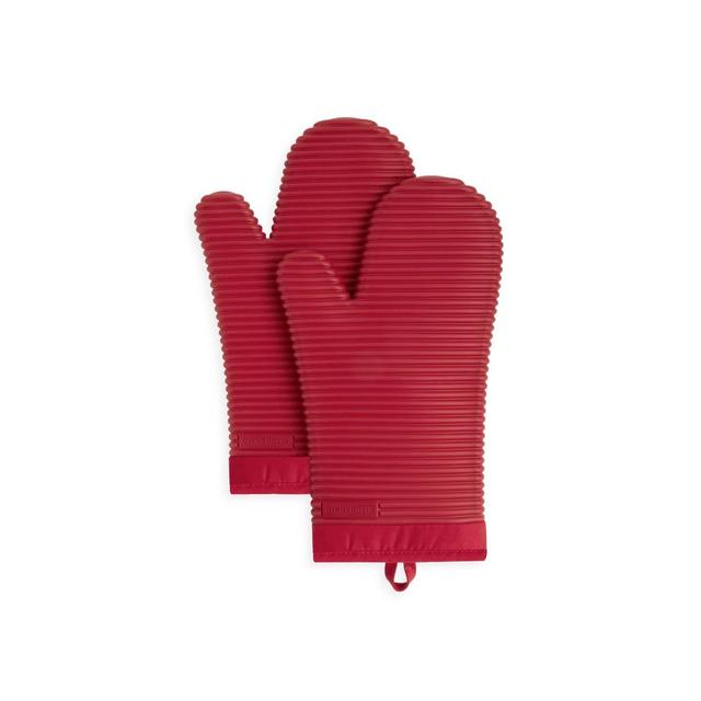 KitchenAid Ribbed Soft Silicone 2-Pc. Oven Mitt Set