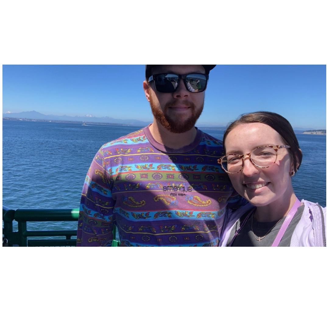 Selfie on the ferry in Seattle, WA