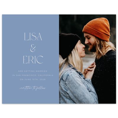 Denim Blue Wedding Digital Save the Date - Papyrus Photo