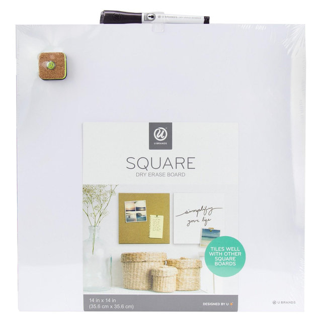 14"x14" Magnetic Dry Erase Tile Board - Ubrands