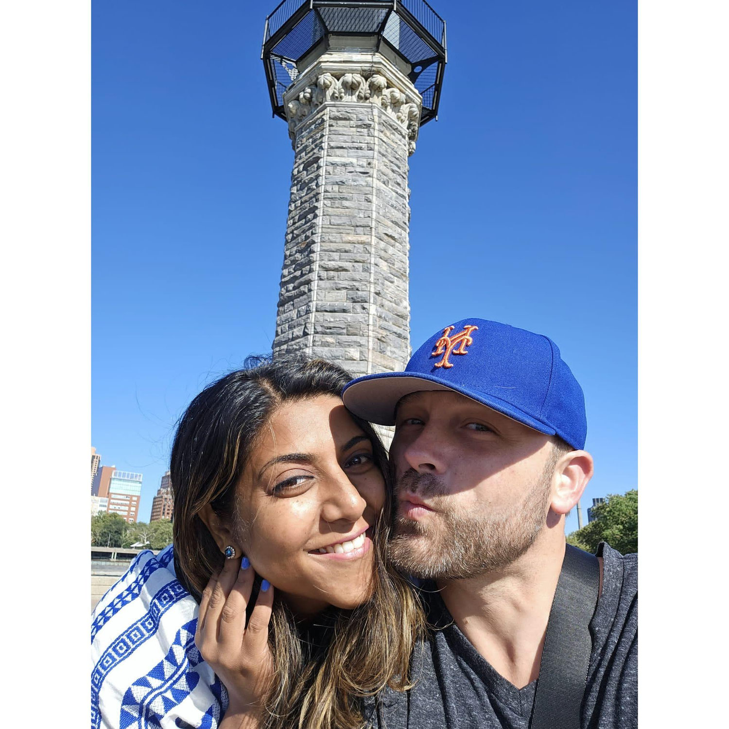 Lighthouse at Roosevelt Island. Sug proposed to me on July 28th, 2024 at this lighthouse.