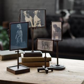 4-Piece Vintage Metal Photo Holders Set