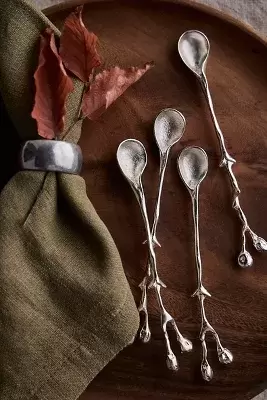 Berry Branch Serving Spoons, Set of 4