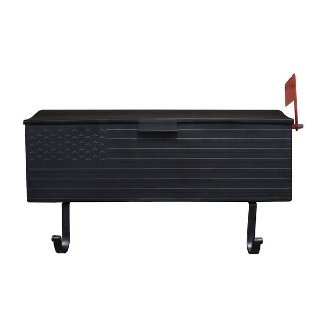 Patriotic Metal Wall Mounted Mailbox Black - Oakland Living