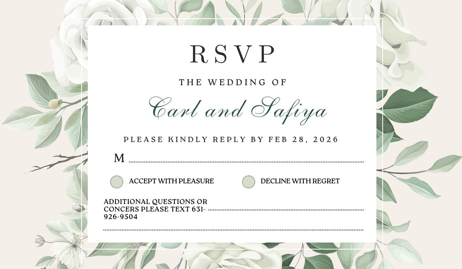 The Wedding Website of Safiya Grannum and Carl Sparks