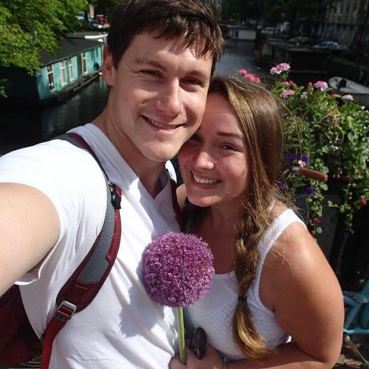 Kyle surprised me with my favourite flower (an allium) along the canals of Amsterdam, 2016