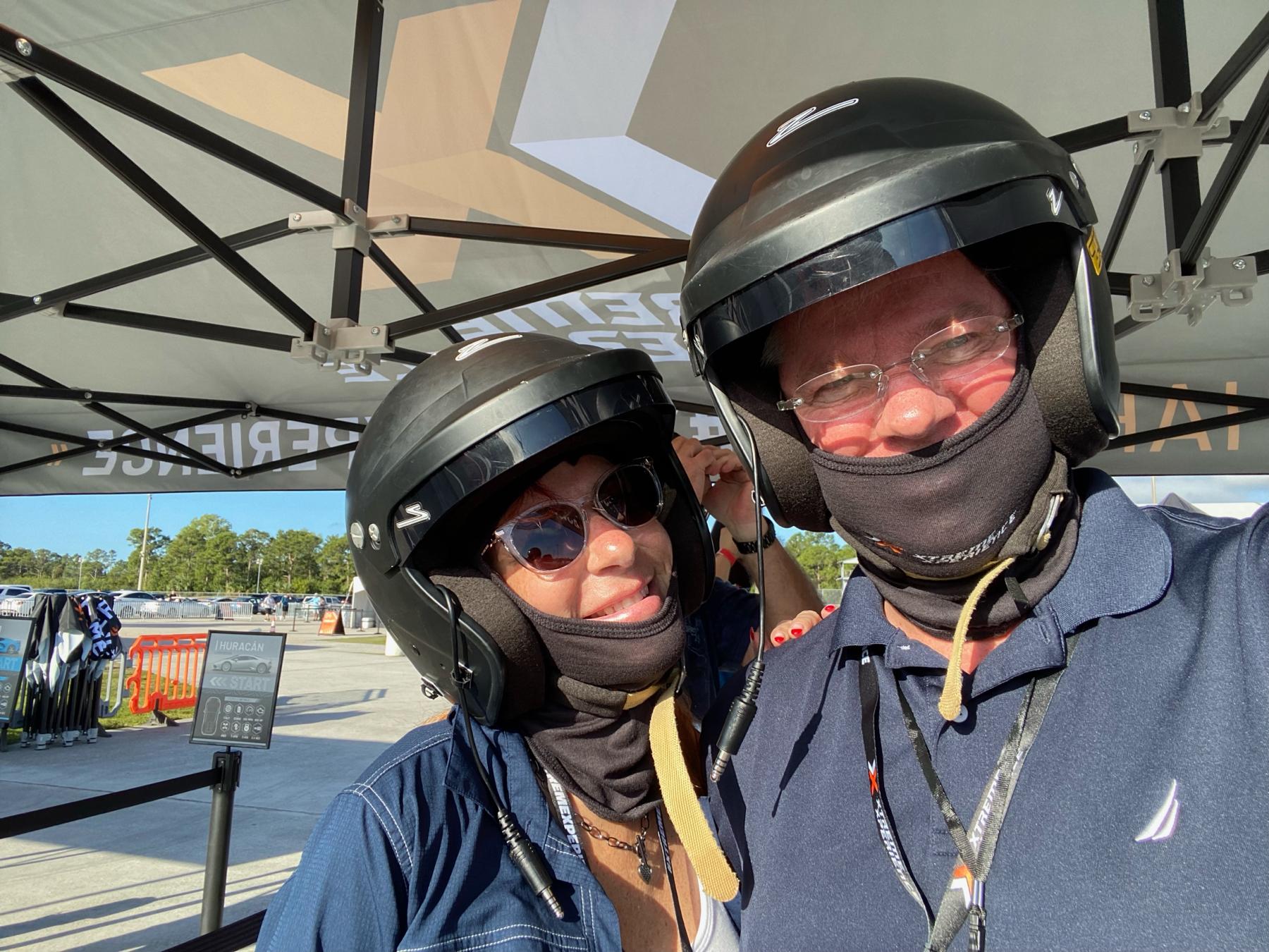 Xtreme Race Car experience. Mike wouldn’t leave tracks. Eight hours of car racing is not enough! Silly Boy❤️