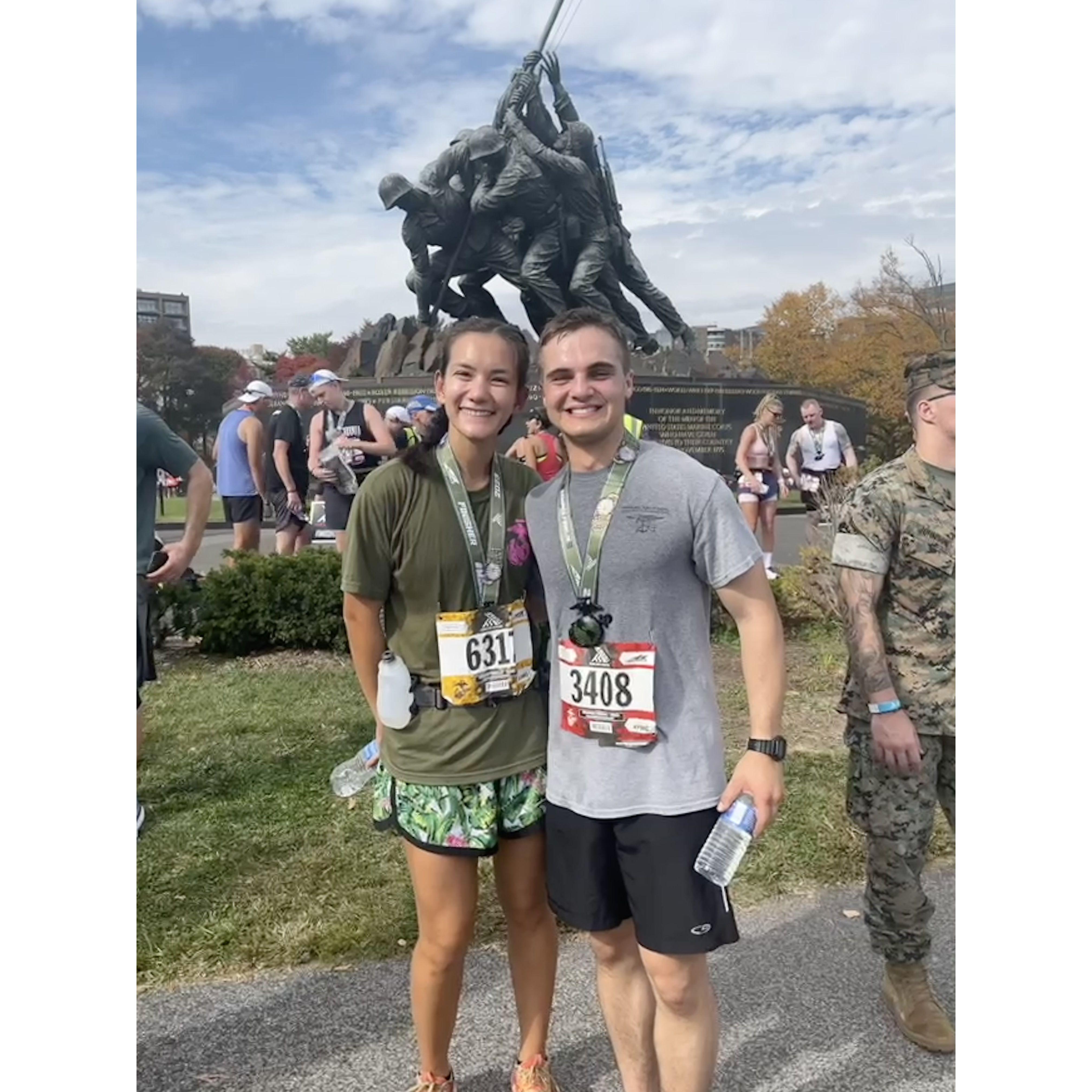 Because long-distance dating isn't hard enough, Ron and Jon decided to try long-distance running! The Marine Corps Marathon was an emotional experience for Jonathan. Veronica did fine.