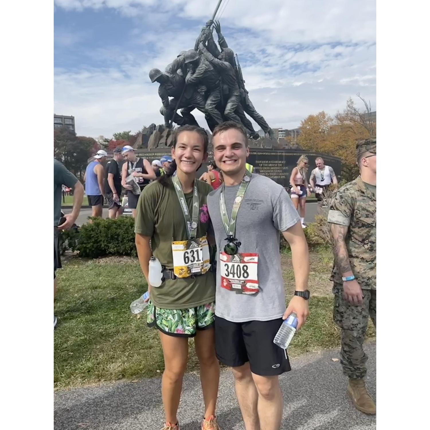 Because long-distance dating isn't hard enough, Ron and Jon decided to try long-distance running! The Marine Corps Marathon was an emotional experience for Jonathan. Veronica did fine.