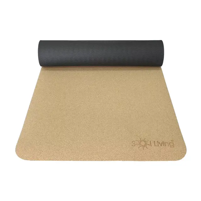 Sol Living® Cork Meditation Yoga Mat in Brown