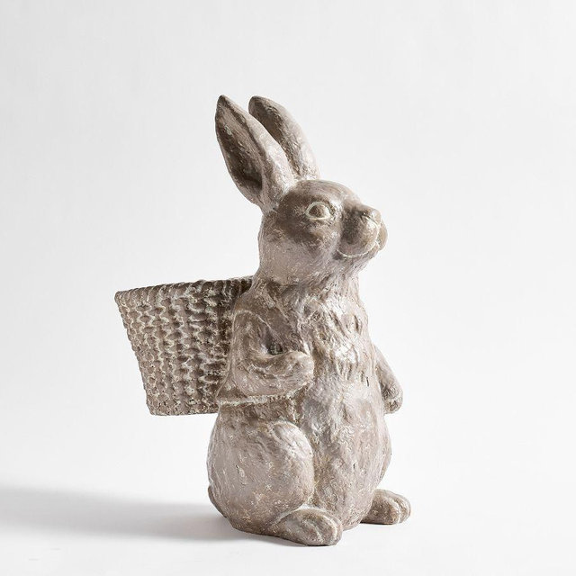 Rustic Bunny Planter Backpack - Grey
