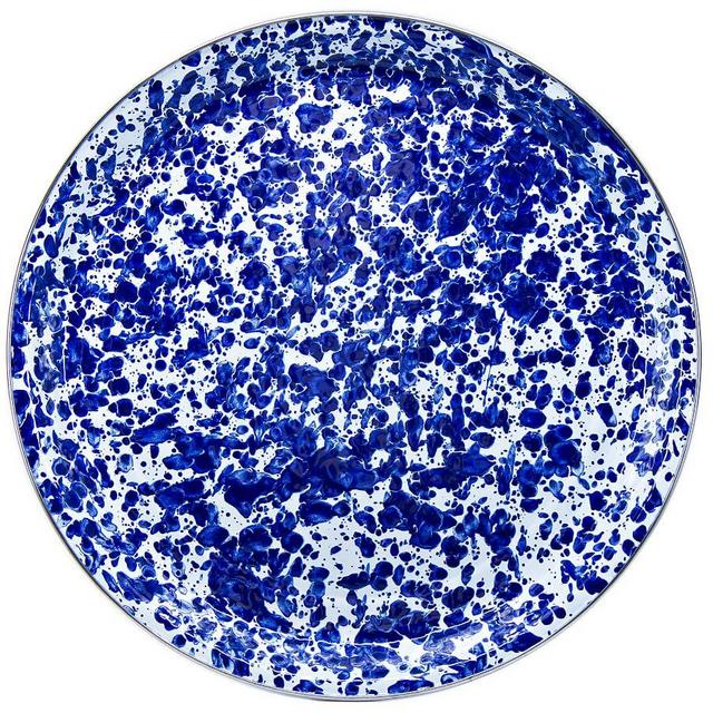 Swirl Enamel Serving Tray, Large - Cobalt