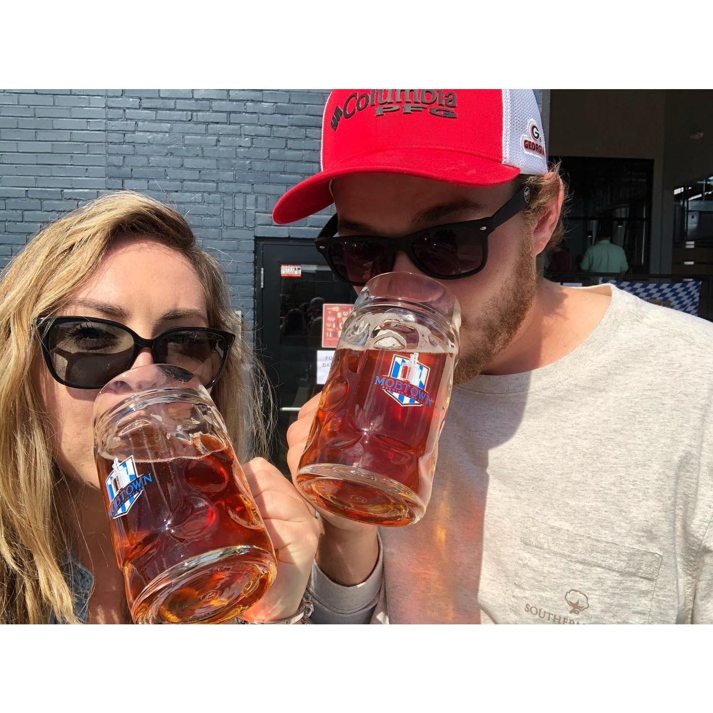 Mobtoberfest 2019 at Mobtown Brewing Co. Wandered around Canton afterwards looking for a better spot to call an Uber, and happened to stumble upon a Georgia bar we didn't know existed.