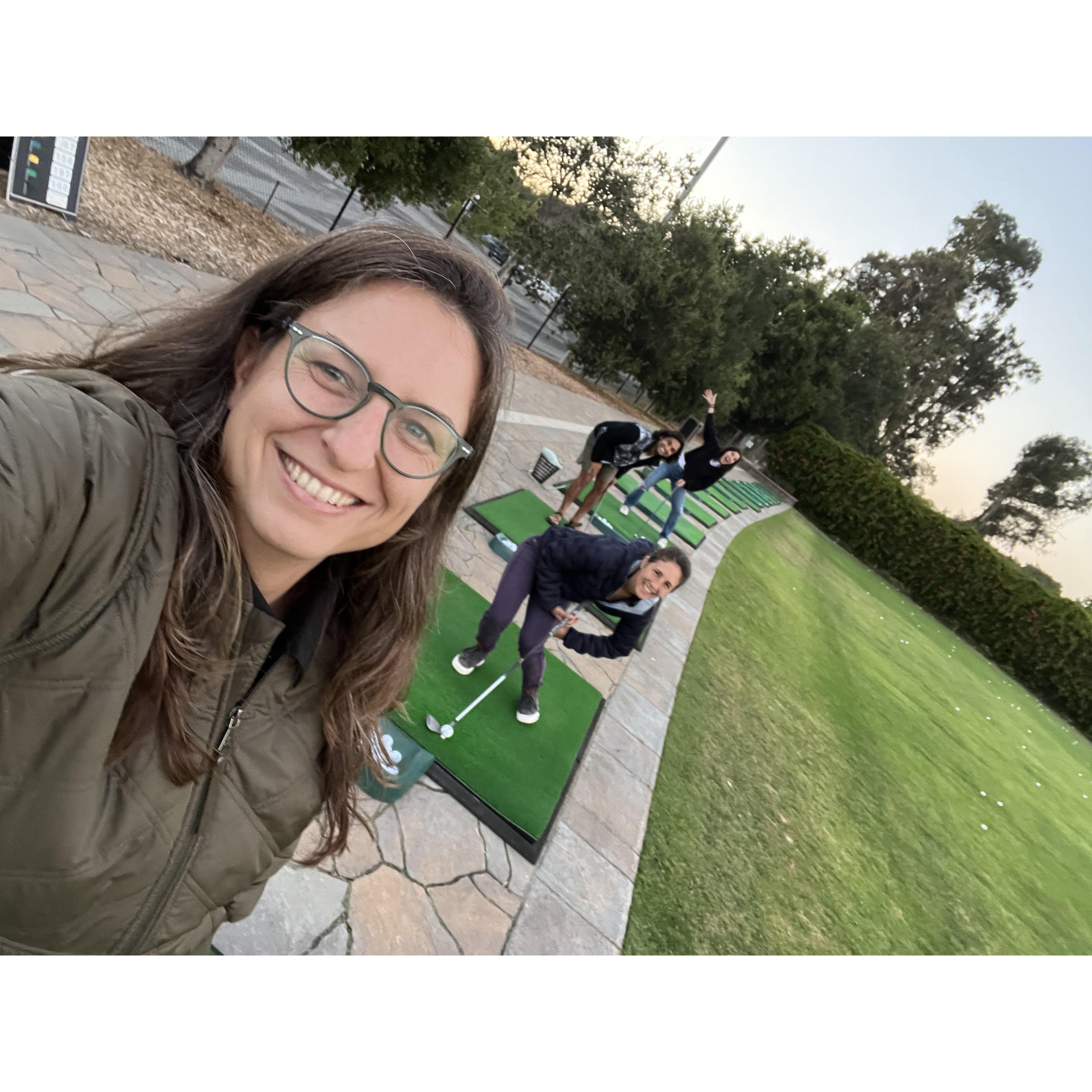 Driving range at Stanford with some friends!
