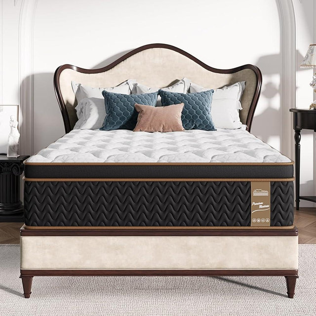 FP FLEXPEDIC King Mattress, 14 Inch Hybrid Mattress in a Box, Fiberglass-Free Individual Pocket Spring-Motion Isolation-Extra Edge Support-Ergonomic Zone, 365 Nights Trial, CertiPUR-US