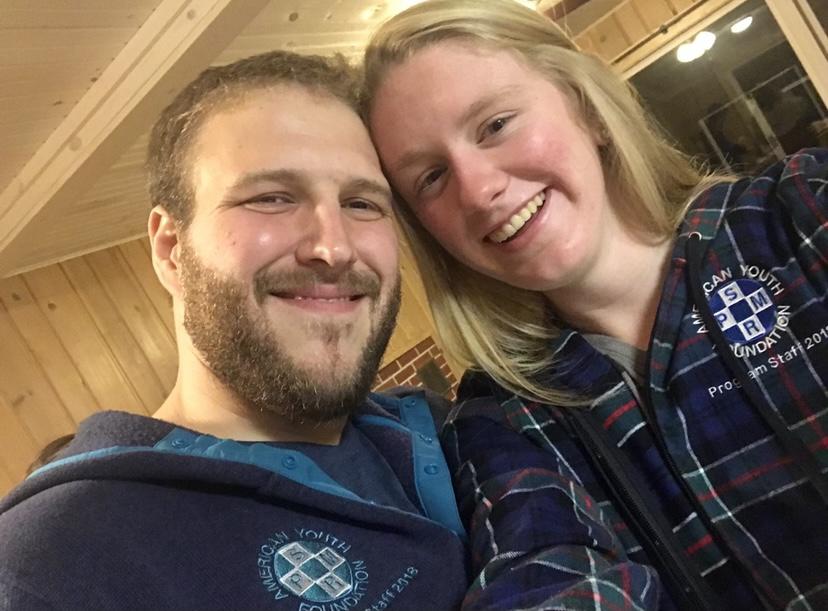We met when moving in to the staff house for Camp Miniwanca’s Spring 2018 Programs. Shoutout to Chels for hiring us together. You’ll see her in a pretty special role at our wedding 💙