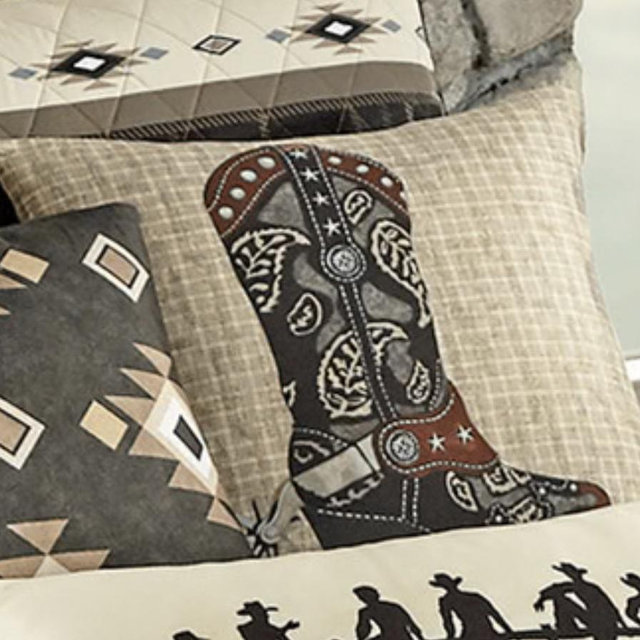 Sunset Ranch Boot Pillow