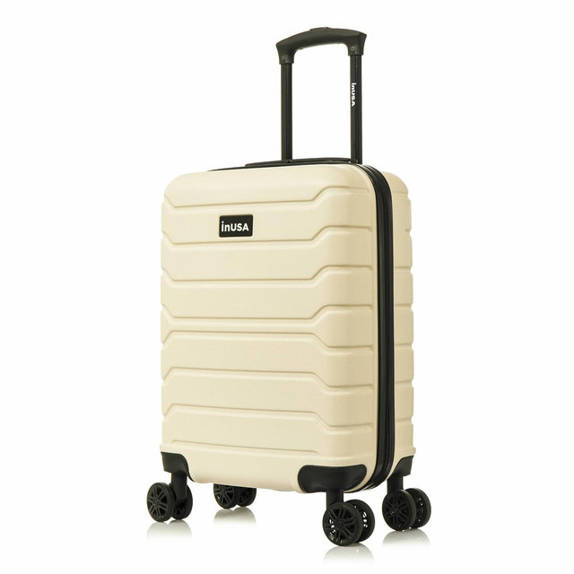 InUSA Trend Lightweight Hardside Carry On Spinner Suitcase - Sand