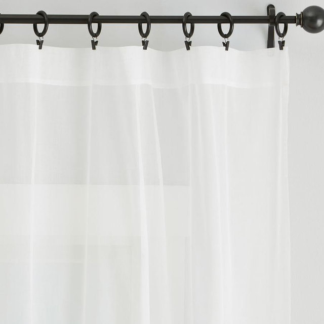 Classic Voile Sheer Curtain, Set of 2, 84", White