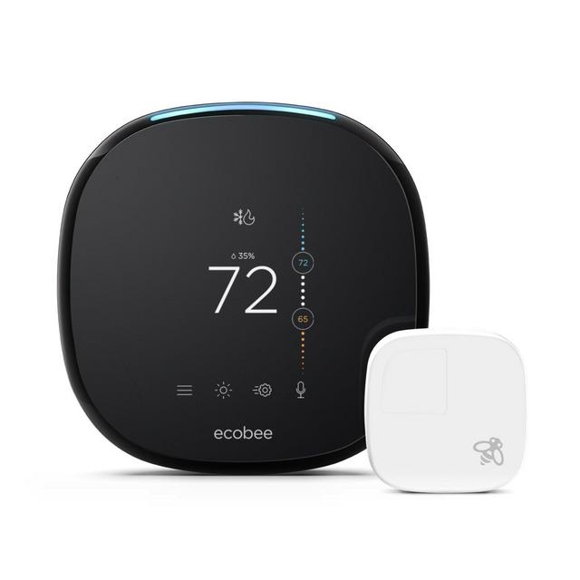 ecobee4 Alexa-Enabled Thermostat with Sensor, Works with Amazon Alexa