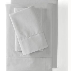300 Thread Count Cotton Percale Bed Sheet Set - Light Fog