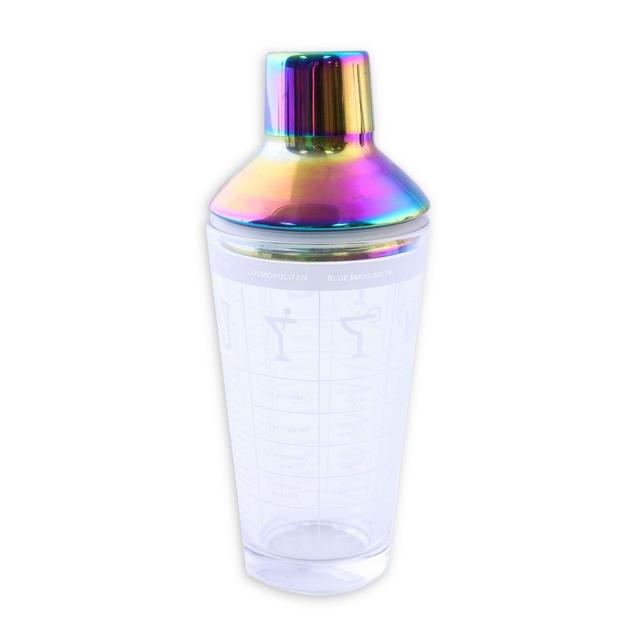 Cambridge Silversmiths™ 24 oz. Recipe Printed Glass Cocktail Shaker in Rainbow