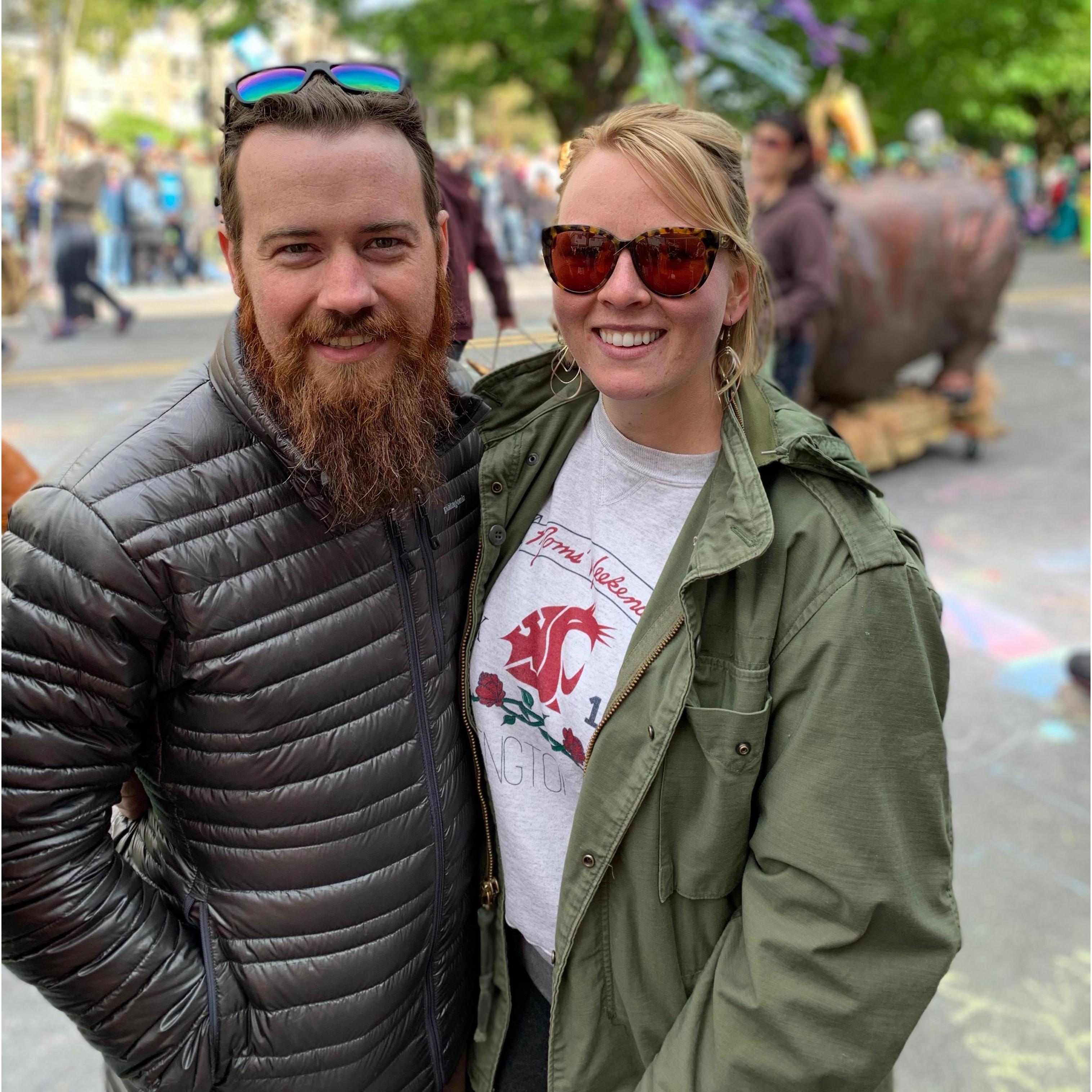 We moved to Olympia in 2018 (Brian for the first time, Rachel back to where she went to college) for Rachelʻs job.