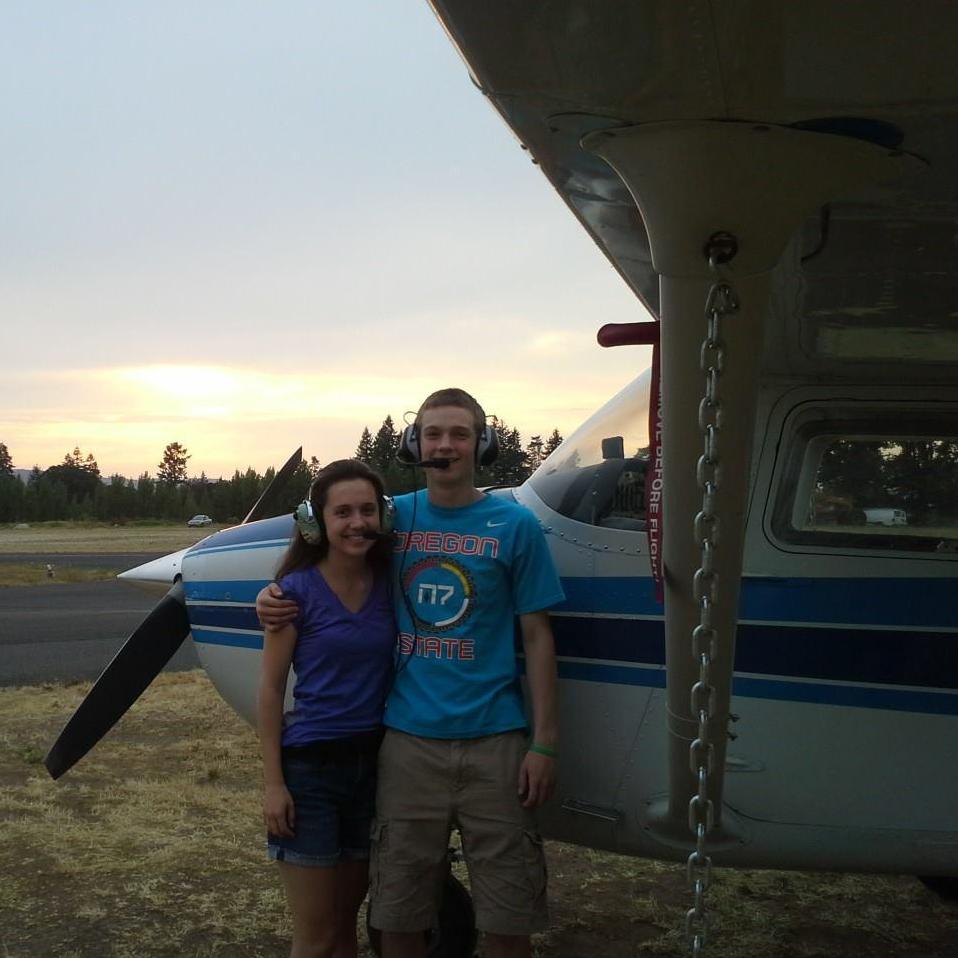 Kiana's dad Wayne took us up for a flight around Portland in 2013. We both had a blast!