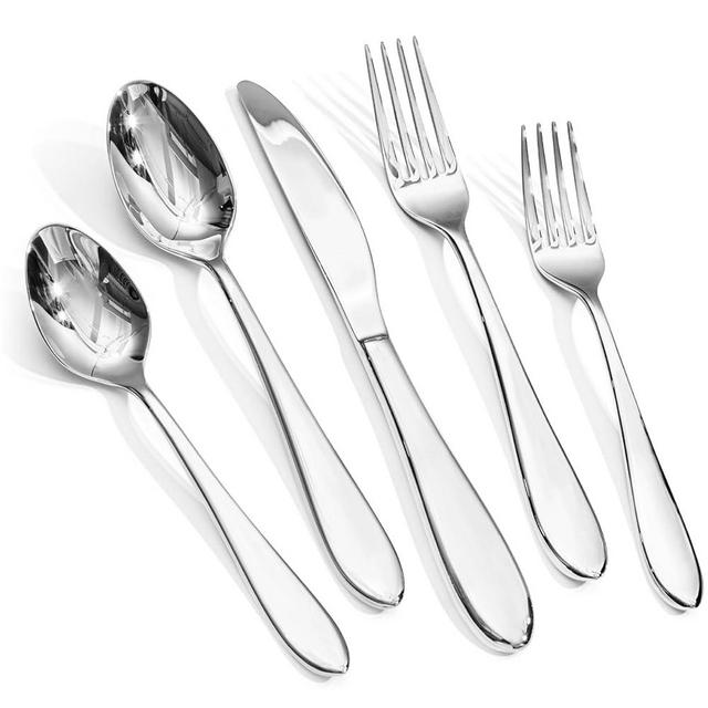 KINGSTONE 30-Piece Silverware Set for 6,18/10 Premium Stainless Steel Flatware Set, for Home, Restaurant, Wedding and Party Use,Mirror-Polished Cutlery Set, Dishwasher Safe.