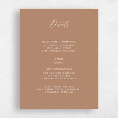 Camel, Brown Wedding Enclosure - Caoba