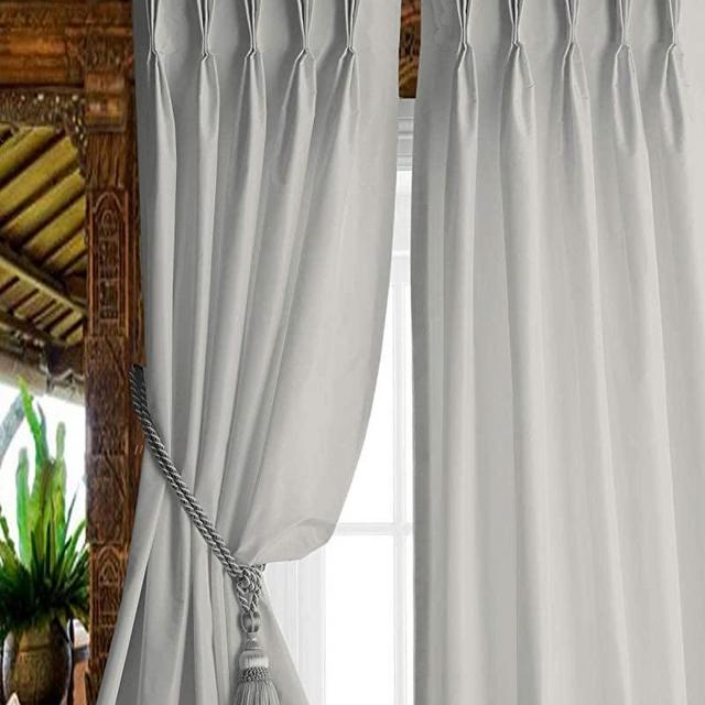 Magic Drapes Triple Pinch Pleat Blackout Curtain 100% Polyester Thermal Insulated Room Darkening Spill Proof Machine Washable Window Treatment Panels W(26"+26") L84 (2 Panels Combined, Silver)