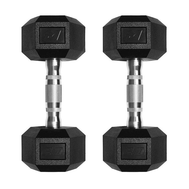 Ritfit 5-650 LBS PVC Encased Hex Dumbbell Sets with Optional Rack for Home Gym, Hand weight with Chrome Handle for Strength Training,Workouts