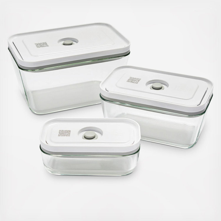 ZWILLING バキュームボックスセット ZWILLING, Fresh & Save Glass Vacuum Box, Set of 3 | Zola