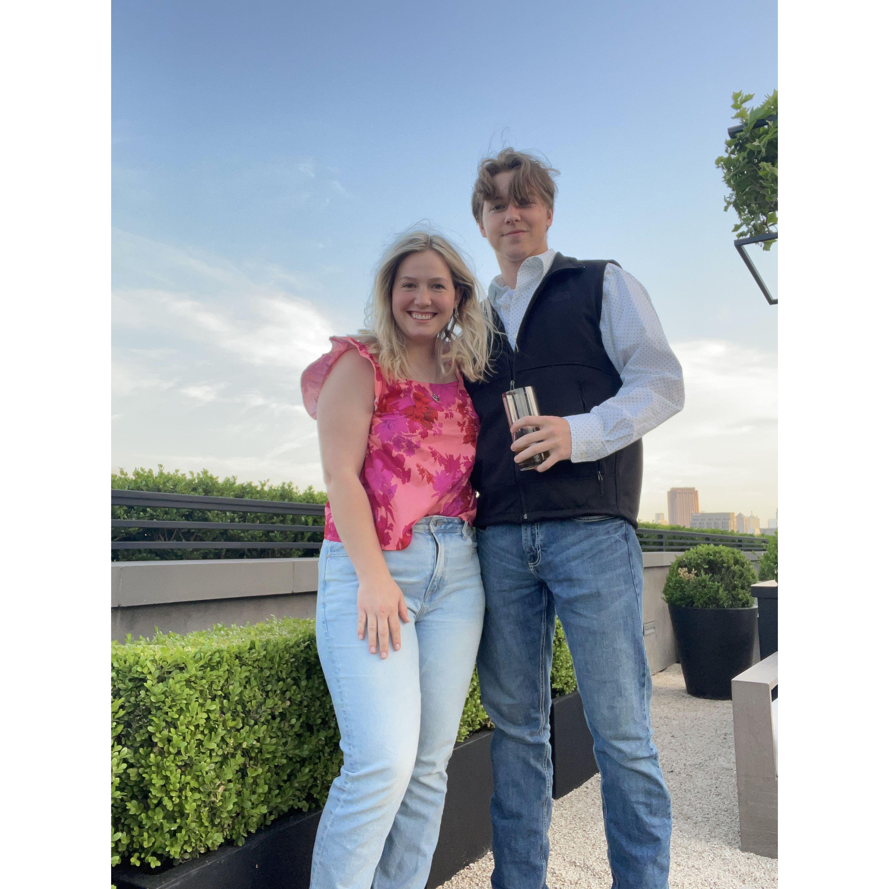 At the Roof Top restaurant in Dallas