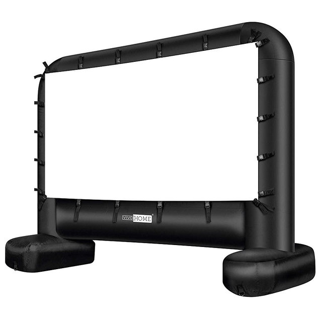 VIVOHOME 18 Feet Indoor and Outdoor Inflatable Blow up Mega Movie Projector Screen with Carry Bag for Front and Rear Projection