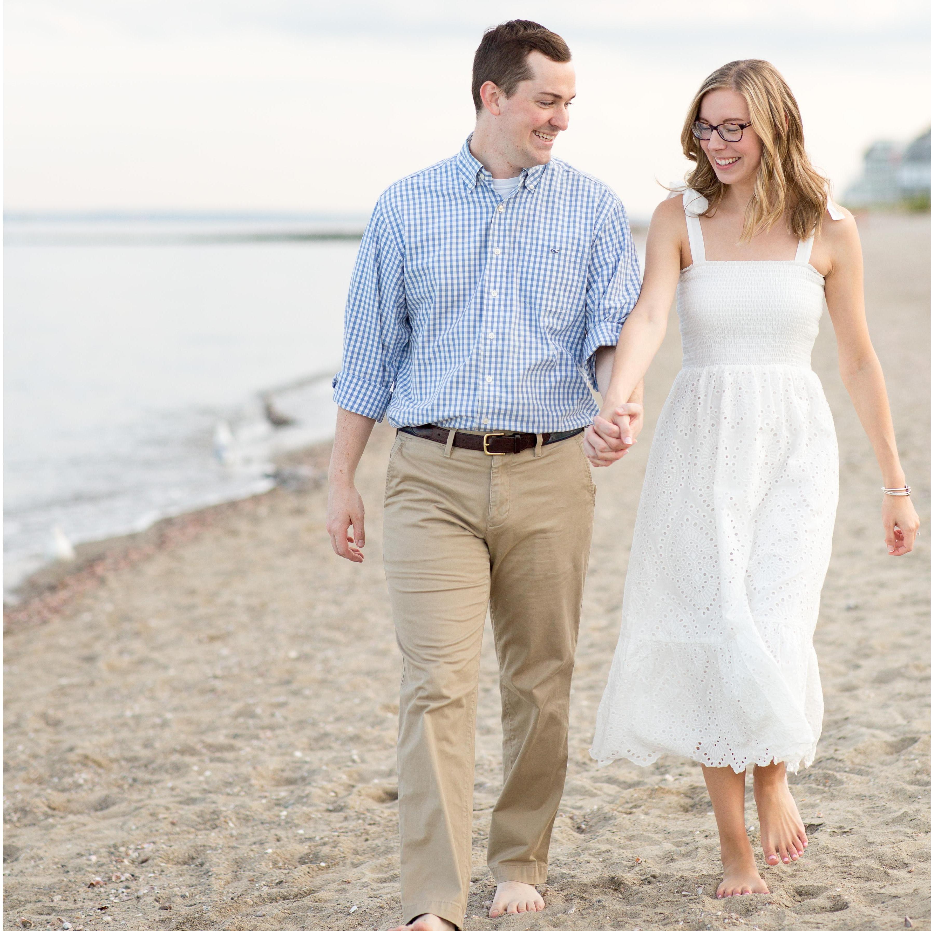 A photo from our engagement shoot at Penfield Beach in Fairfield, CT