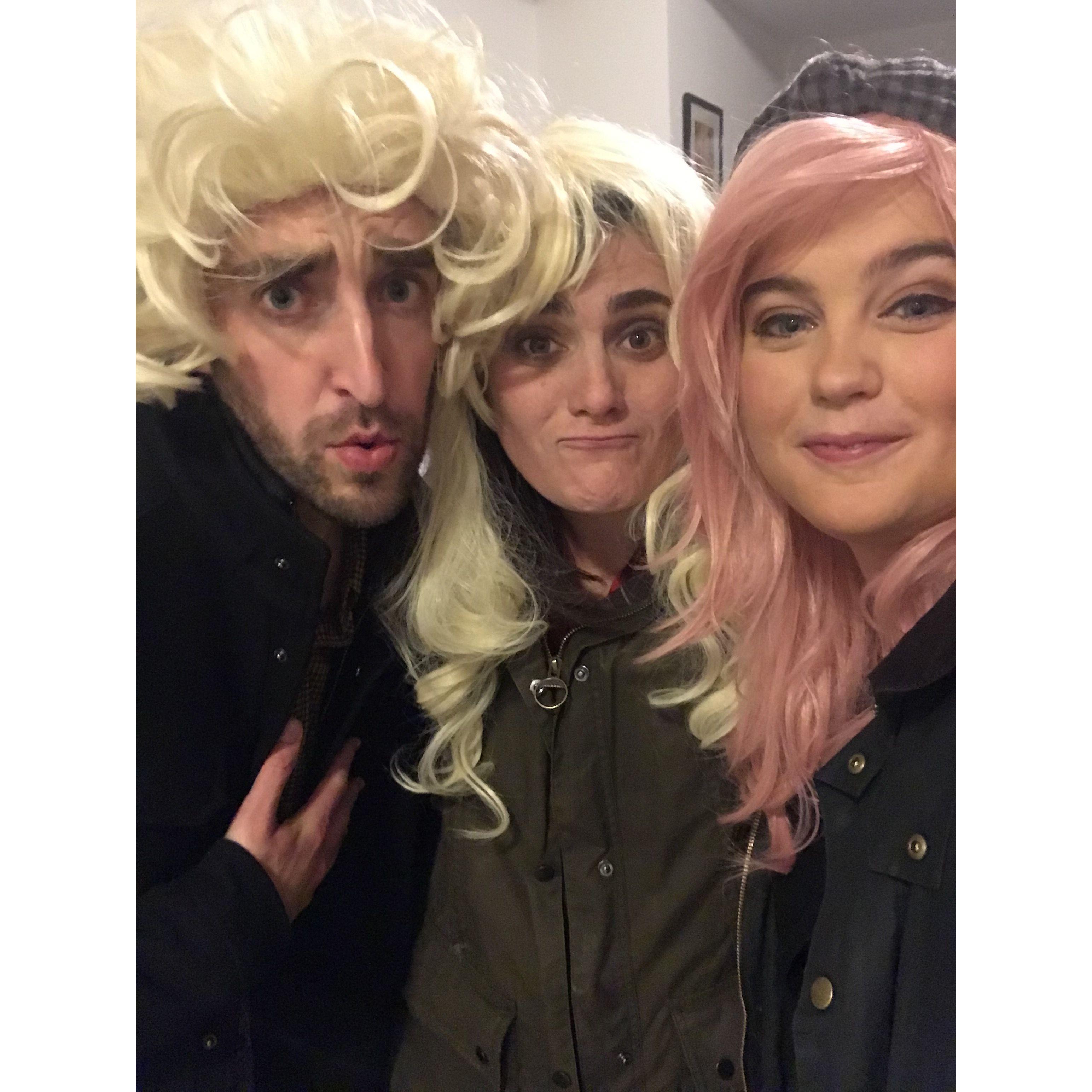 When Jeff first met Clare Bear...and the wigs fit perfectly