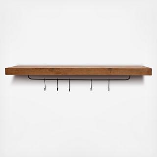 5-Hook Wall Shelf