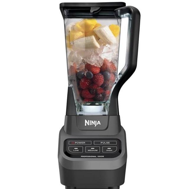 Ninja Professional Blender 1000W, Total Crushing Technology- Smoothies, Ice Crushing & Frozen Fruit, Full-Size Countertop Blender, 72-oz. Pitcher, Black & Grey, BL610