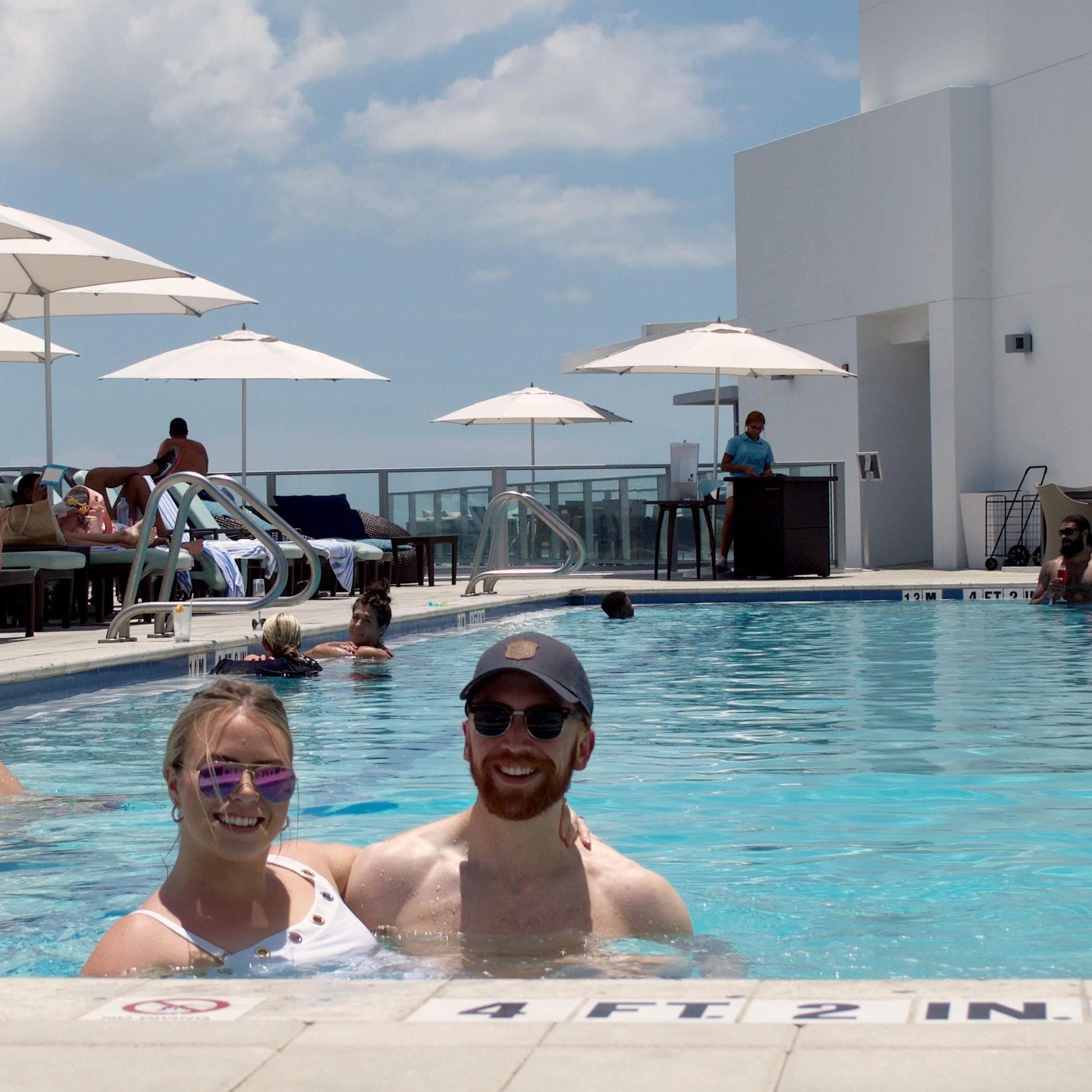 "Working hard" on planning our wedding in Sarasota!