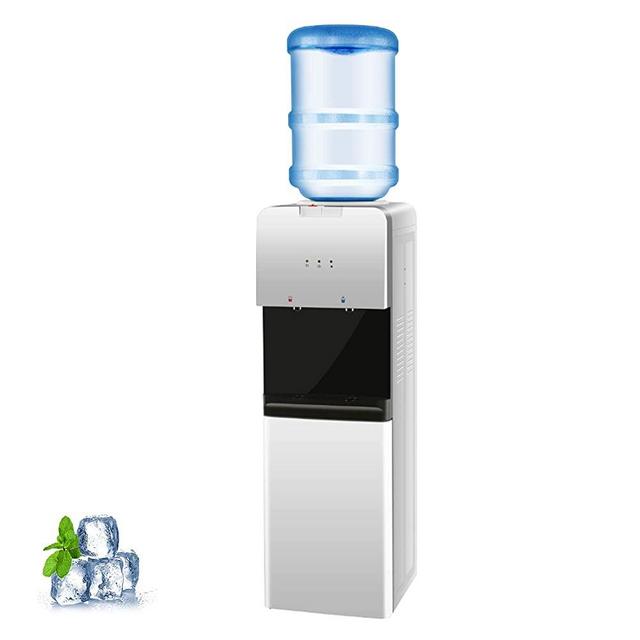 SWHOME Water Cooler Dispenser Water Cooler - Top Loading, Hot and Cold Water, Child Safety Lock, Slim Design Water Dispenser for Home and Office Use, ETL Approved, White