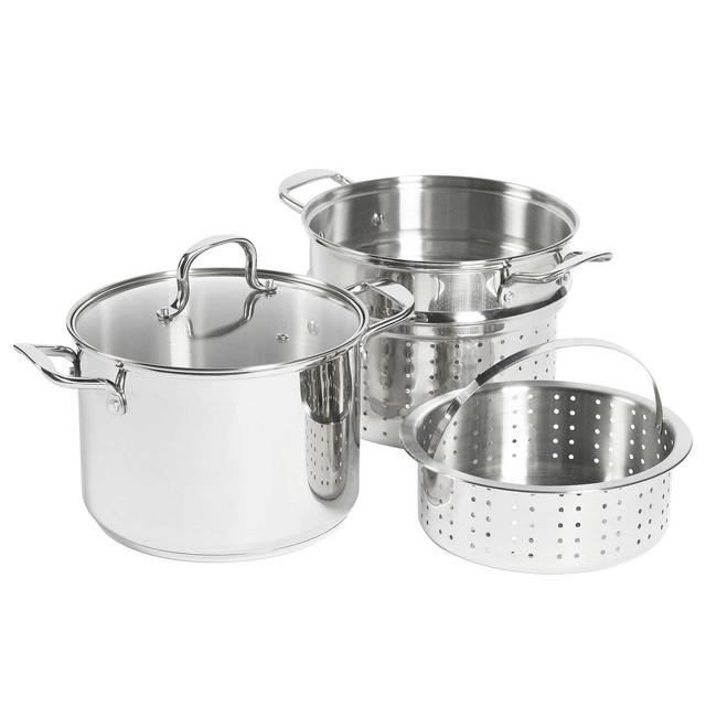 SALT™ 8 qt. Stainless Steel 4-Piece Multi-Cooker
