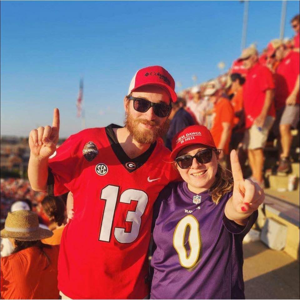 At Georgia vs Auburn, 2023. Pretty much unplanned-we realized only a few days earlier that we'd be passing by Auburn on our way to the beach. So us and Jack made a quick 5hr pit stop to see the game!