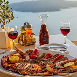 Dinner in Paros, Greece