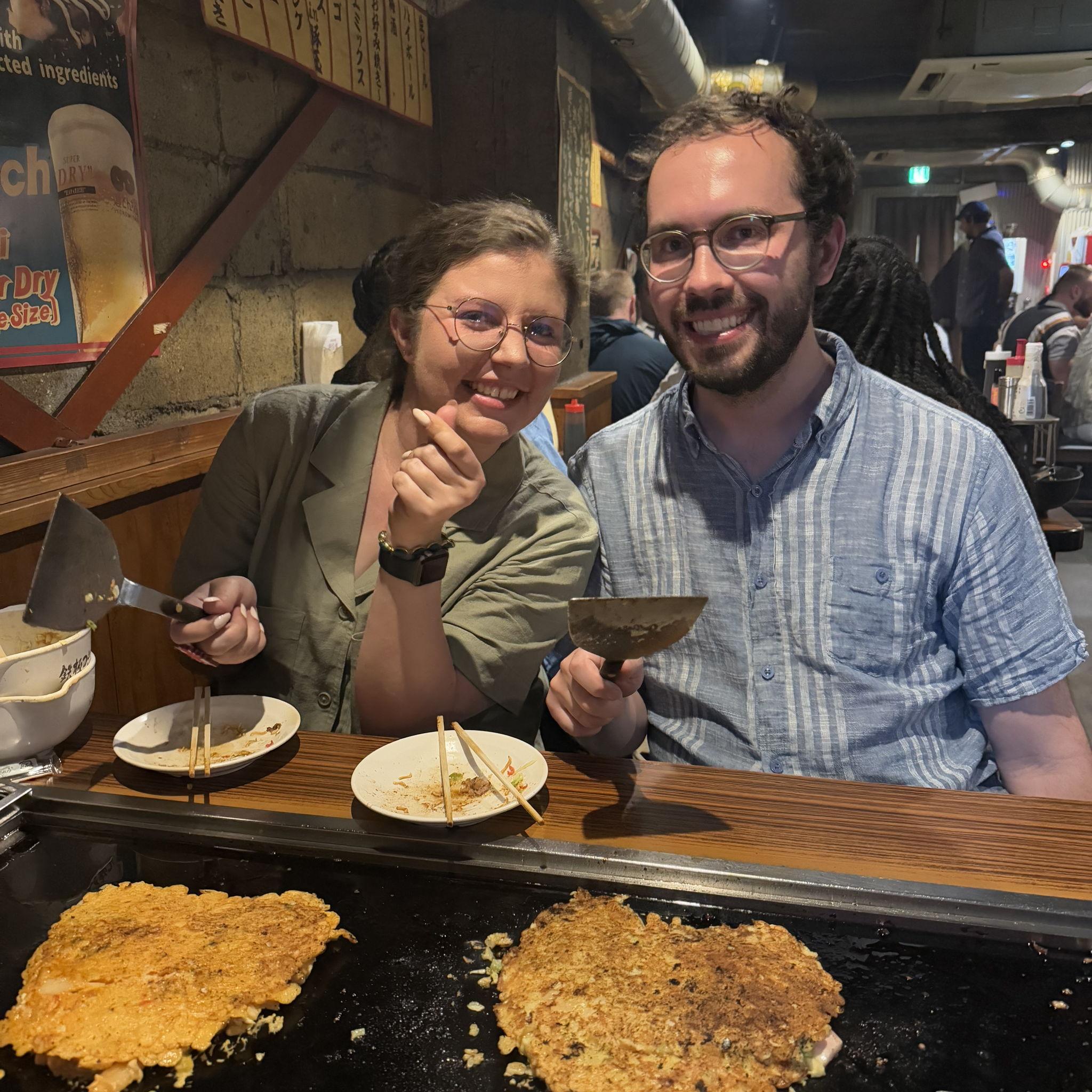 Okonomiyaki in Osaka, Japan 2025