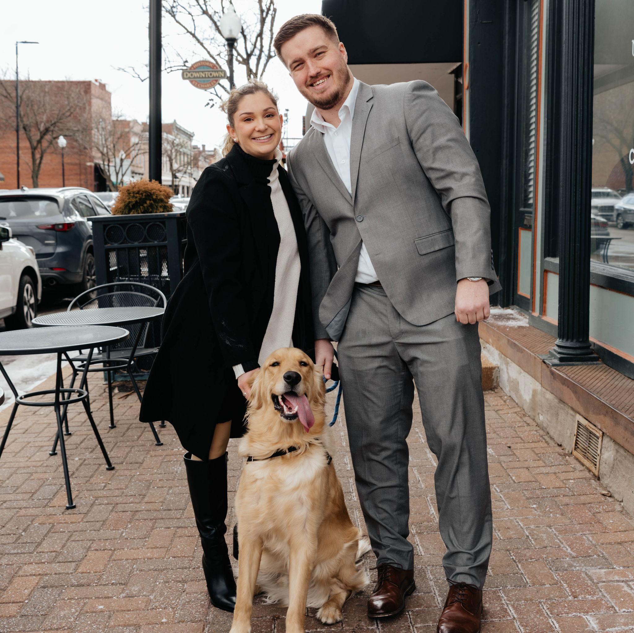 Not an engagement session without Bogey.