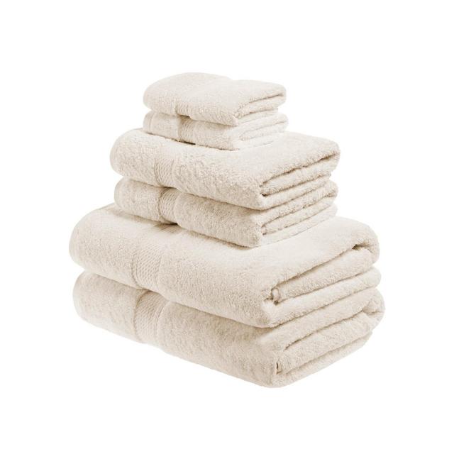 Premium Cotton 800 GSM Heavyweight Plush Luxury 6 Piece Bathroom Towel Set, Cream - Blue Nile Mills
