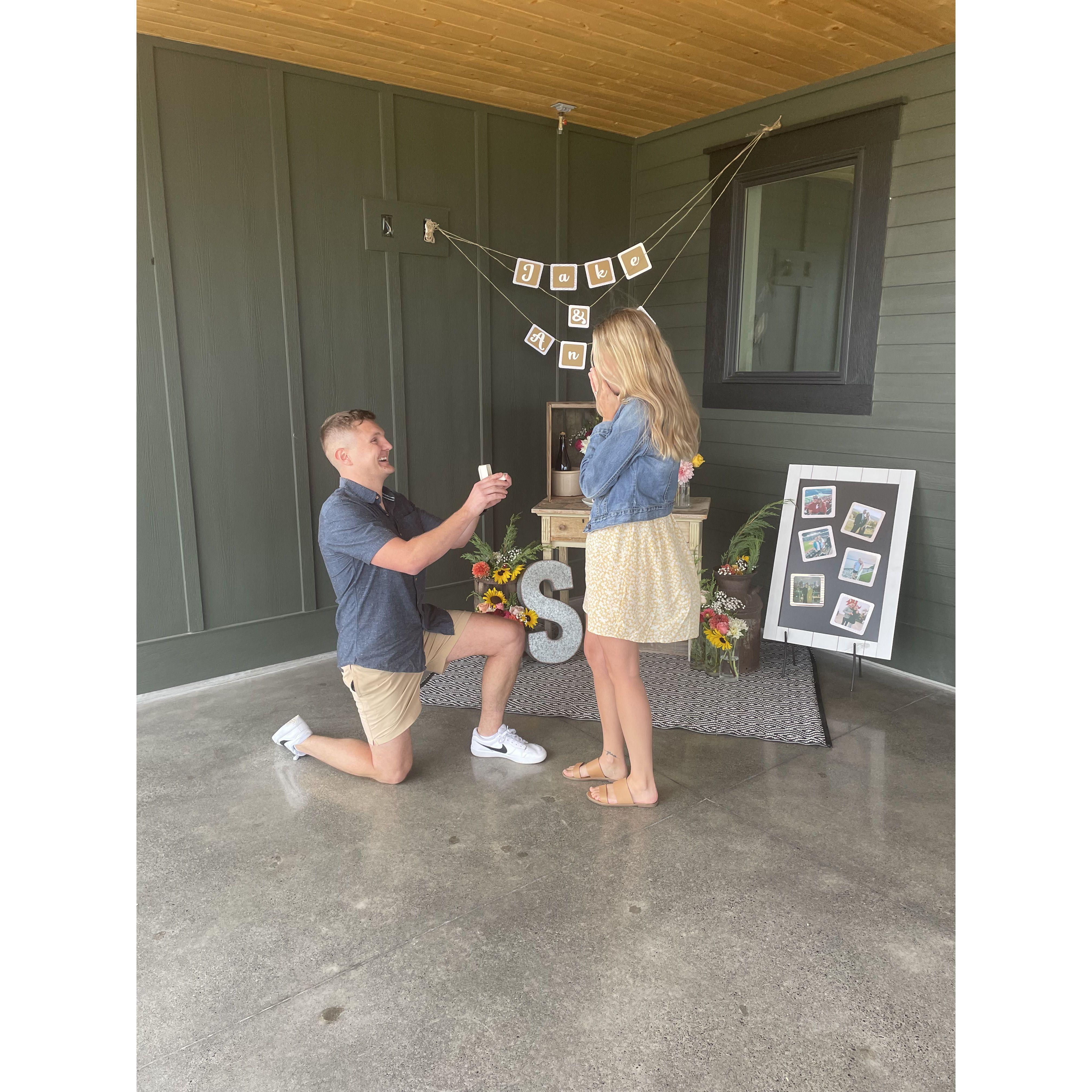The engagement! Anna was completely taken by surprise.