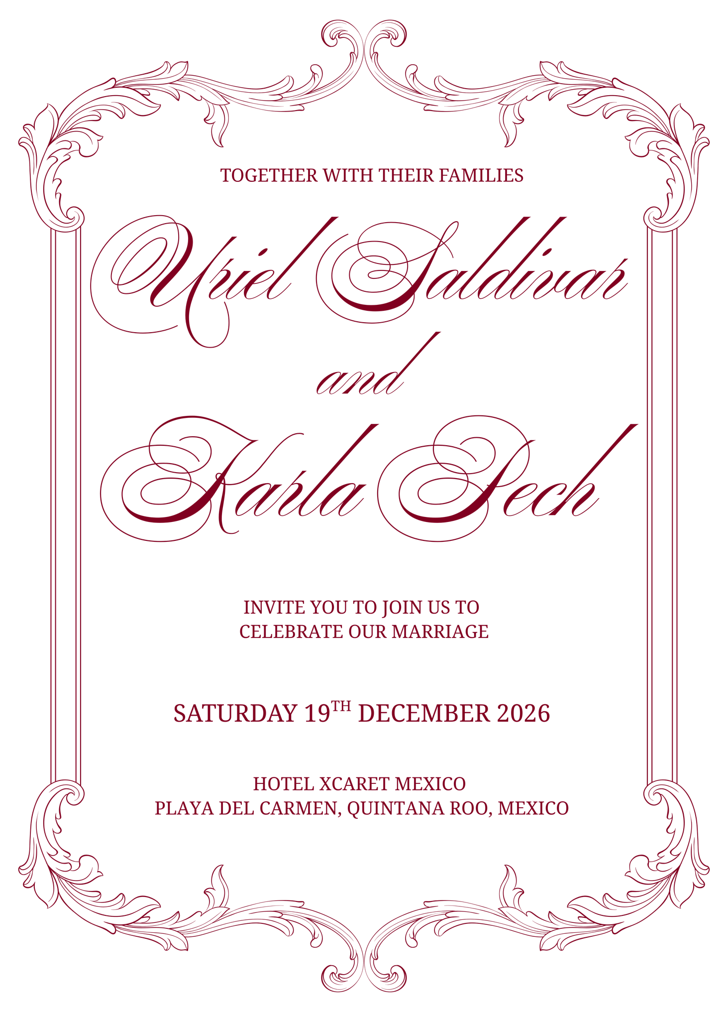 The Wedding Website of Karla Gabriella Pech and Uriel Saldivar-Esteban