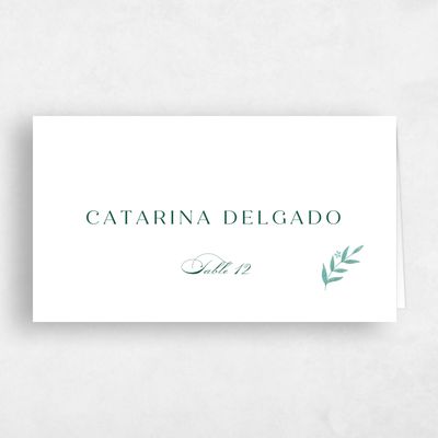 Emerald, Green Wedding Place Card - Kitts